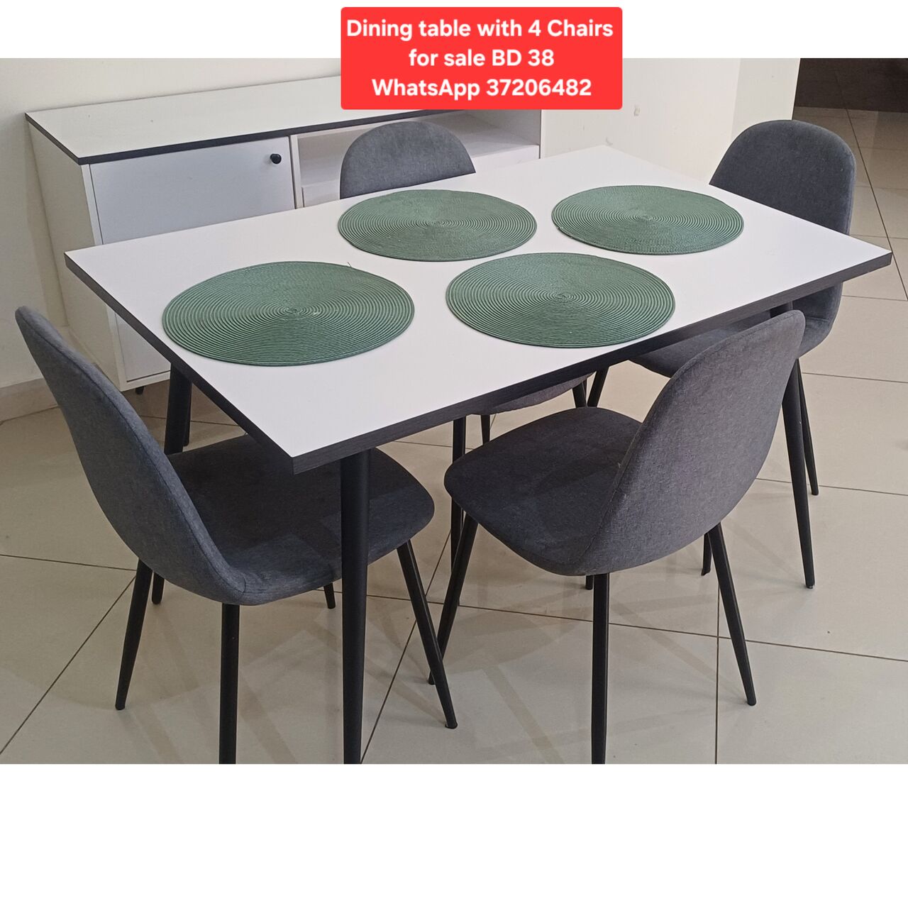 Manama, Furniture, BHD 38,  ✅️ Dining Table With Chairs For Sale In Good Condition With Delivery