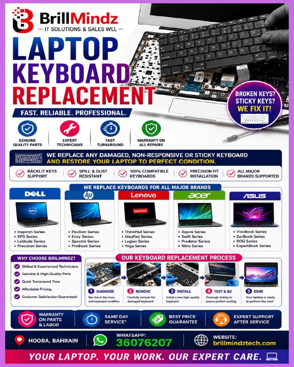 Hoora, Computer, MacOS,Windows Installation ,Laptop Keybaord ,Battery,Ram Upgrade,Replacement