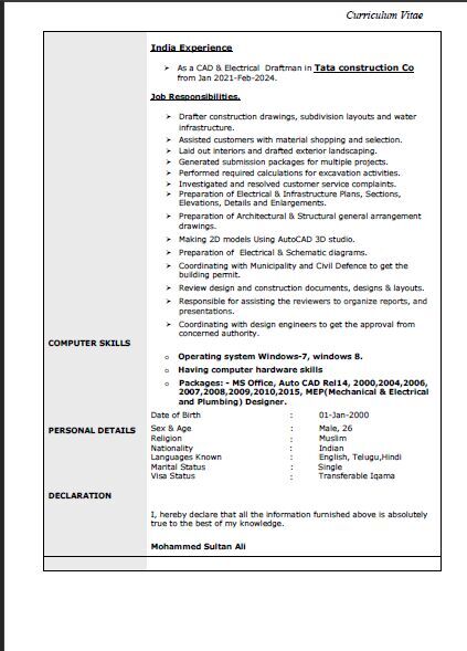 Riyadh, Job Seekers, Draftsman