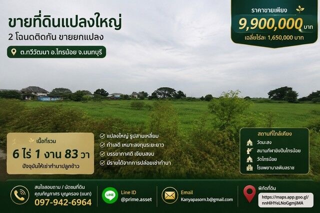 Bangkok, Real Estate For Sale, THB 9900000,  6 BR,  2583 Sq. Feet,  Large Plot Of Land For Sale, 6 Rai 1 Ngan 83 Square Wah, Good Location, Thawi Watthana