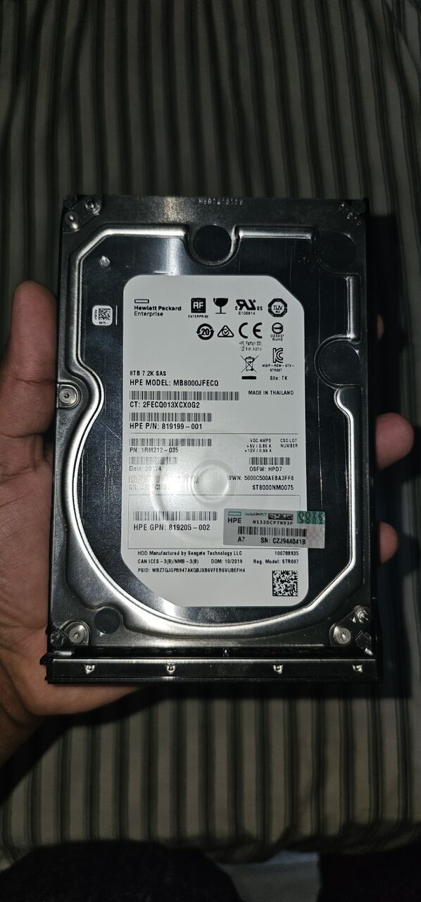 Khobar, Electronics, SAR 700,  8TB HPE Hard Disks
