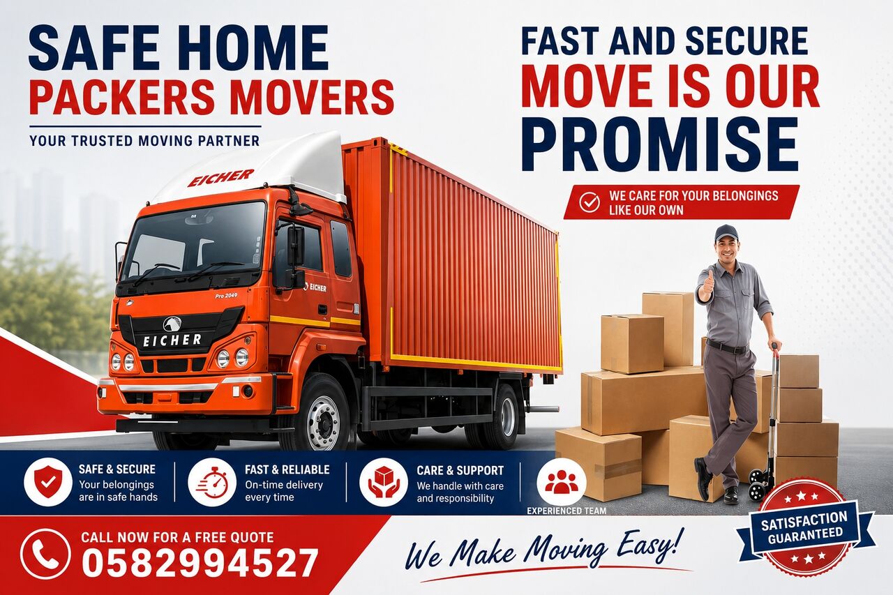 Thuqbah, Relocation, SAFE HOME PACKERS MOVERS PROFESSIONAL HOUSE SHIFTING AND TRANSPORTATION SERVICE 0582994527