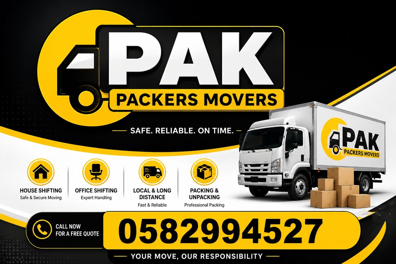 Thuqbah, Labor/Moving, Pak Packers Movers | House Shifting Villa Relocation & Furniture Moving Service 0582994527