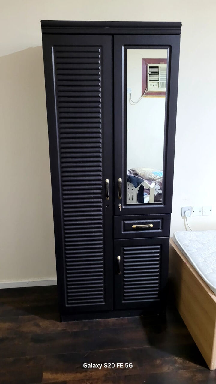 Adliya, Furniture, BHD 30,  ✅ Bed With Mattress And 2door Wardrobe For Sale In Good Condition