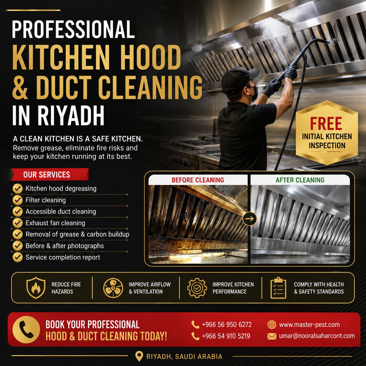 Riyadh, Restaurants, 🔥 PROFESSIONAL KITCHEN HOOD & DUCT CLEANING IN RIYADH 🔥