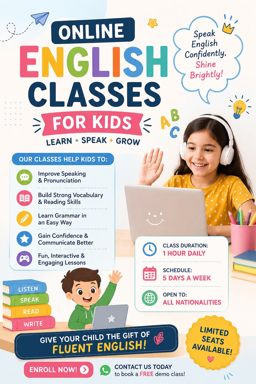 Jeddah, Lessons Offered, ⭐️ONLINE ENGLISH CLASSES FOR KIDS⭐️