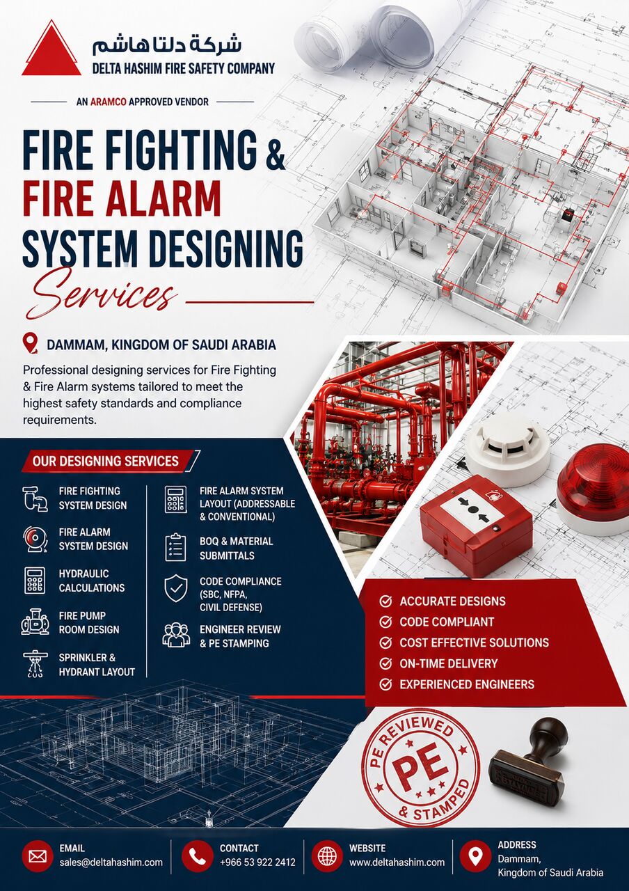 Dammam, Interior Design, Fire Fighting & Fire Alarm Designing Services
