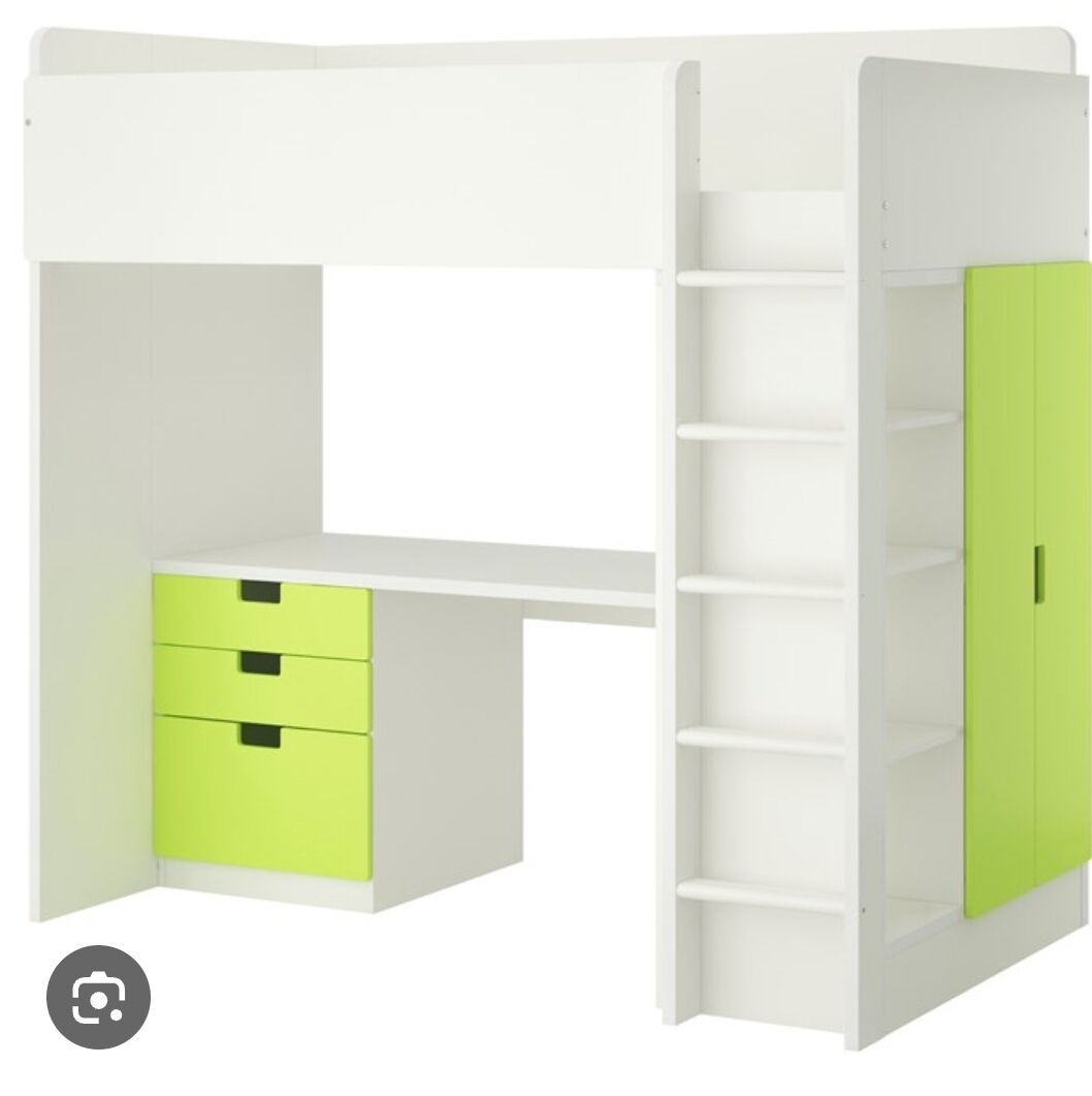 Khobar, Furniture, SAR 700,  Kids Bed With Table And Cupboard