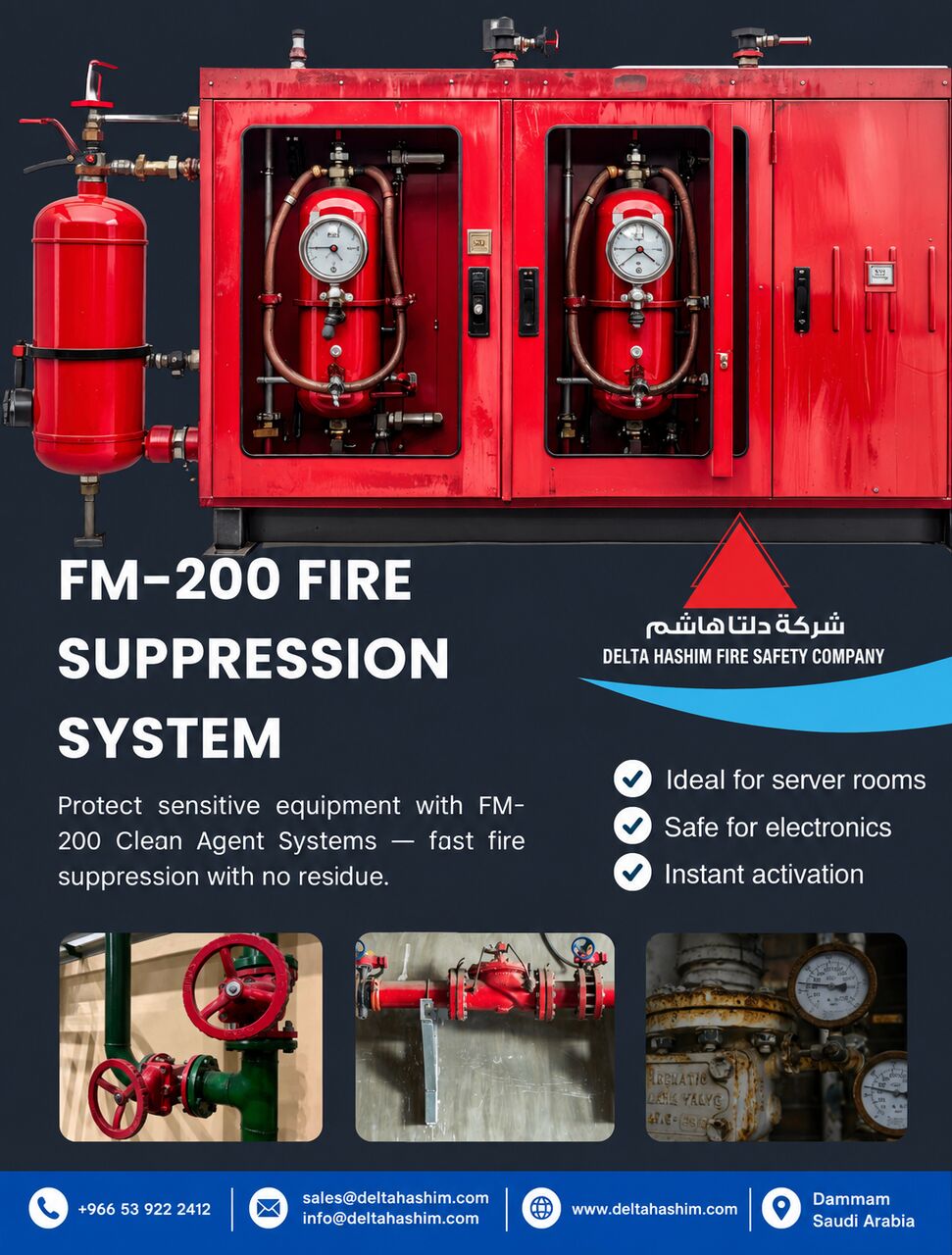 Dammam, Security, FM200 Fire Suppression System, Supply, Installation & Maintenance Services In Dammam