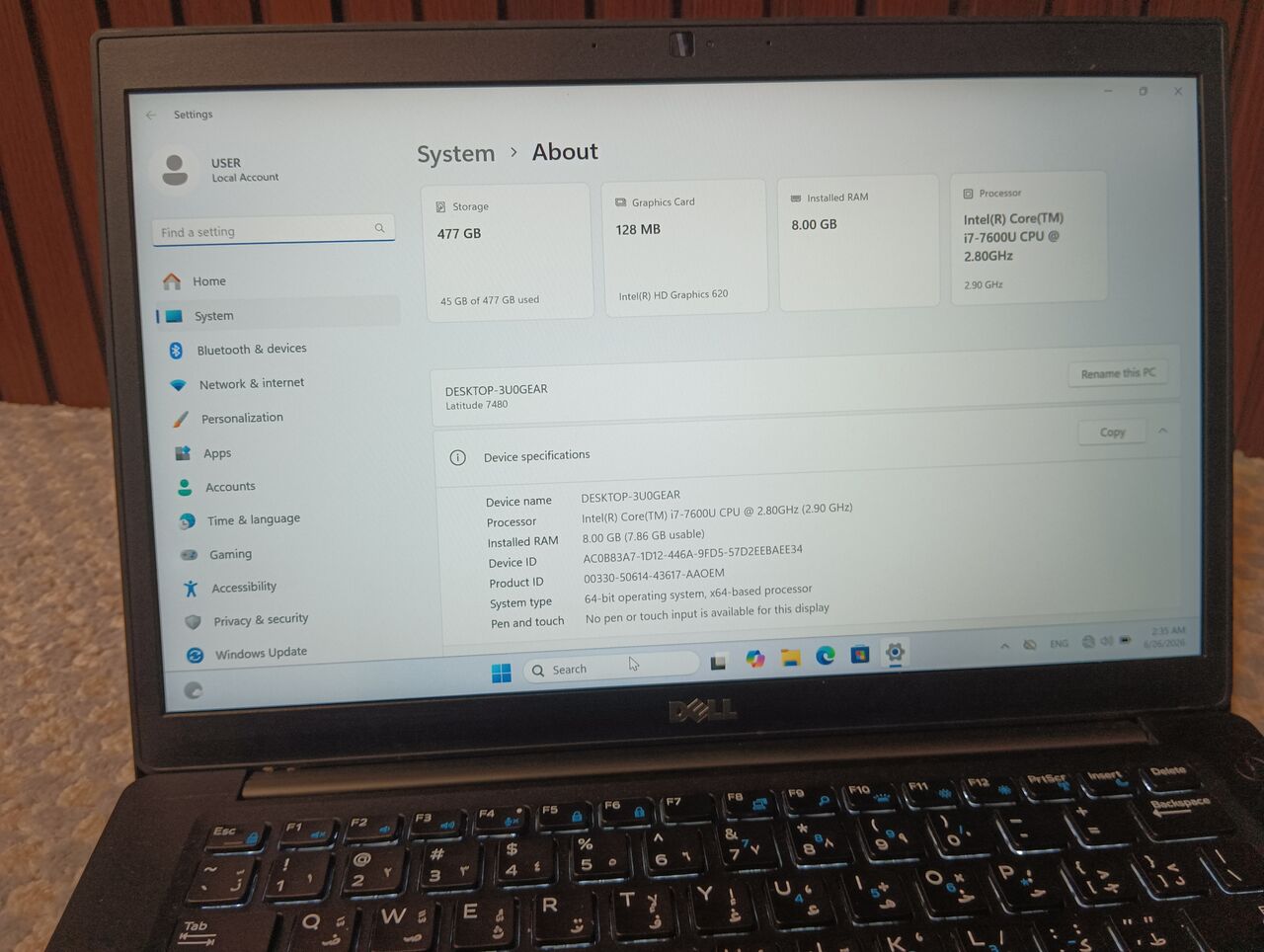 Jubail, Computers, SAR 1150,  -💻Dell Latitude 7480 Laptop   - Core I7 Vpro  - Storage: 512 GB SSD