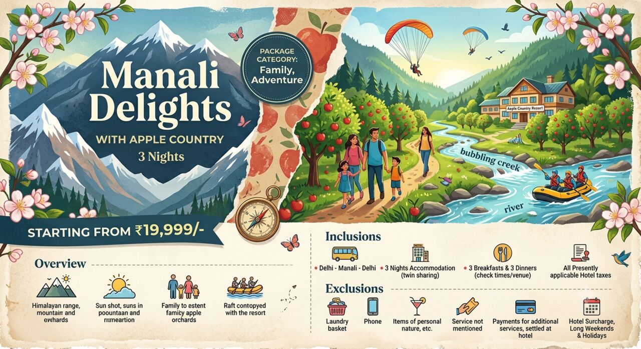 New Delhi, Travel, Manali Delights With Apple Country 3 Nights
