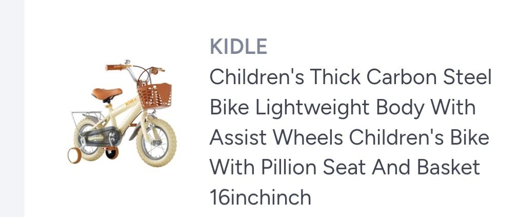 Jeddah, Bicycles, SAR 150,  16 Inch Thick Carbon Steel Cycle
