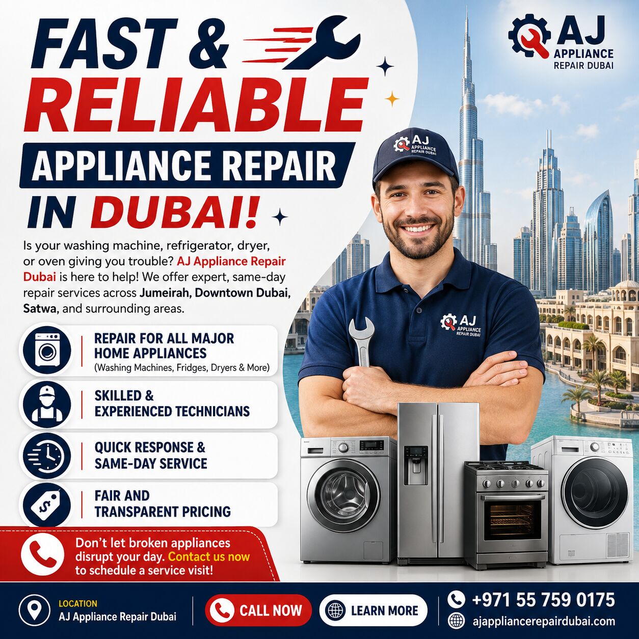 Dubai, Appliance Repair, Fast & Reliable Appliance Repair In Dubai!