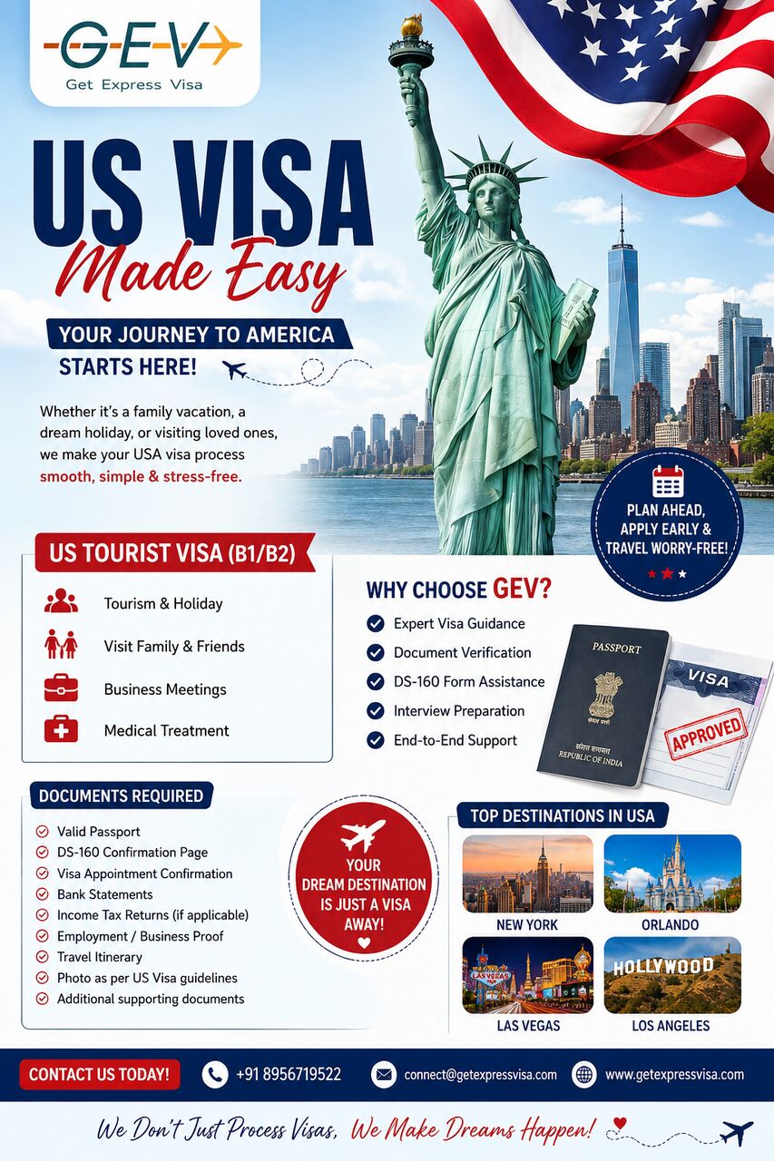 Mumbai, Travel, Apply For A US Tourist Visa With Expert Assistance | Get Express Visa (GEV)