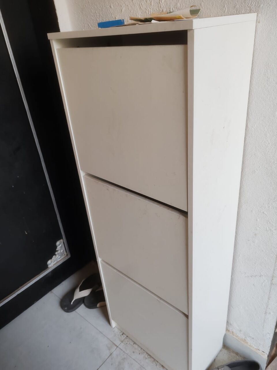 Al Rimal, Furniture, SAR 140,  For Sale: IKEA 3-Compartment Shoe Cabinet (White)