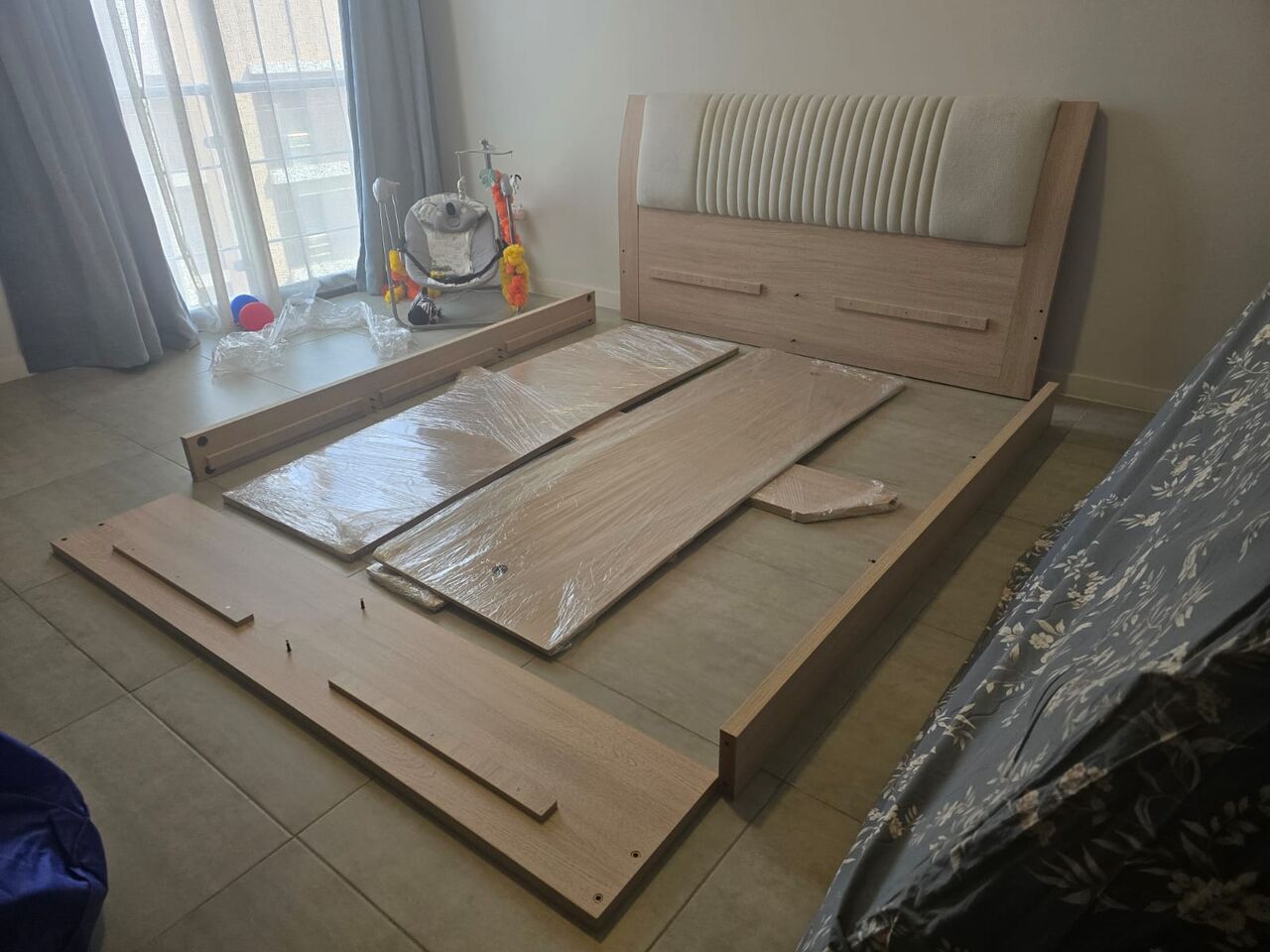 Al Hamra, Furniture, SAR 800,  King Bed With Mattress 180 X 200