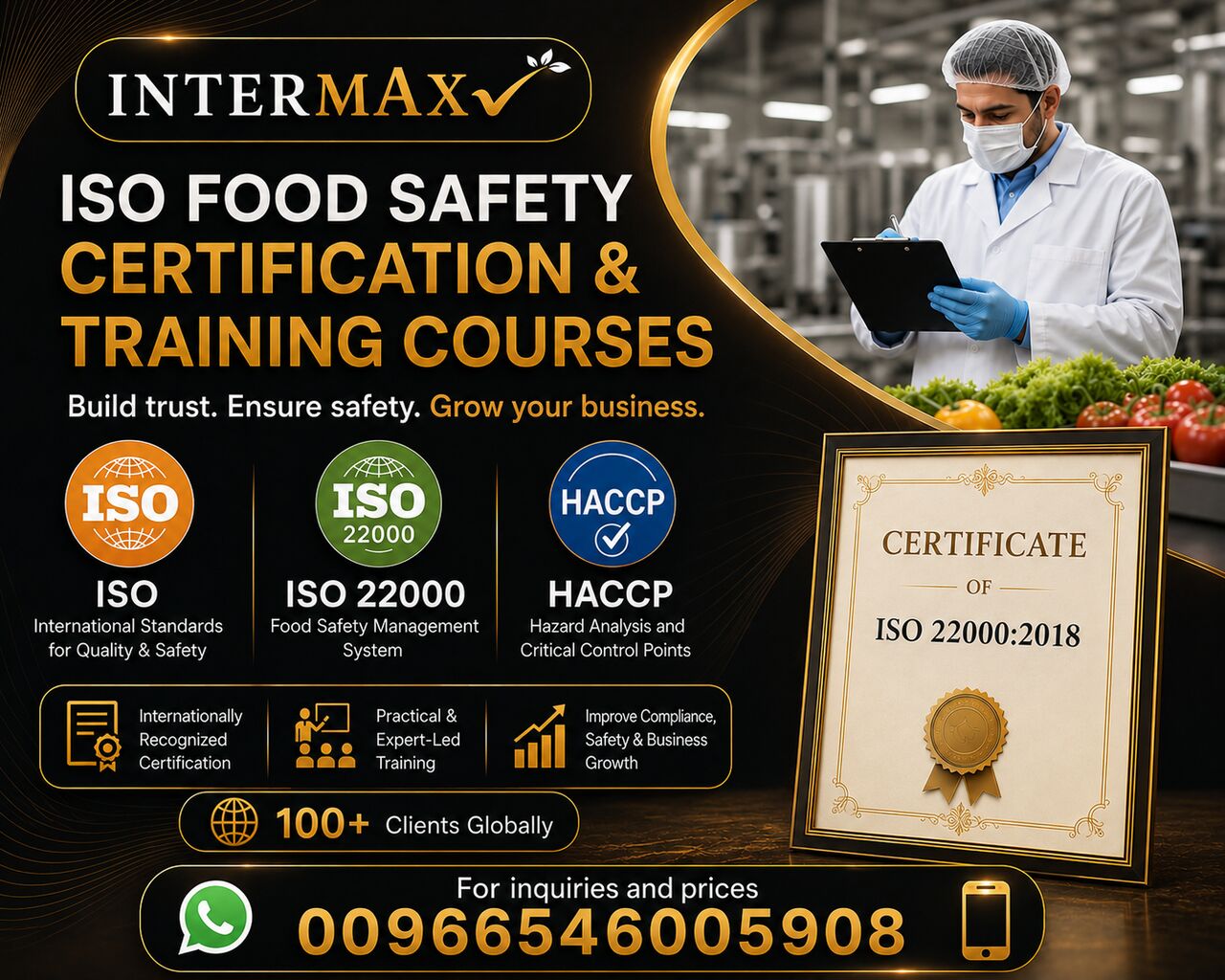 Riyadh, Business, Get An ISO, HACCP, SASO Or SFDA Certificate &mdash; Hassle Free & Fast - Contact 0546005908.