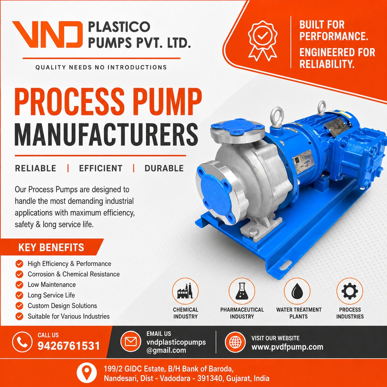 Vadodara, Business, Process Pump Manufacturers