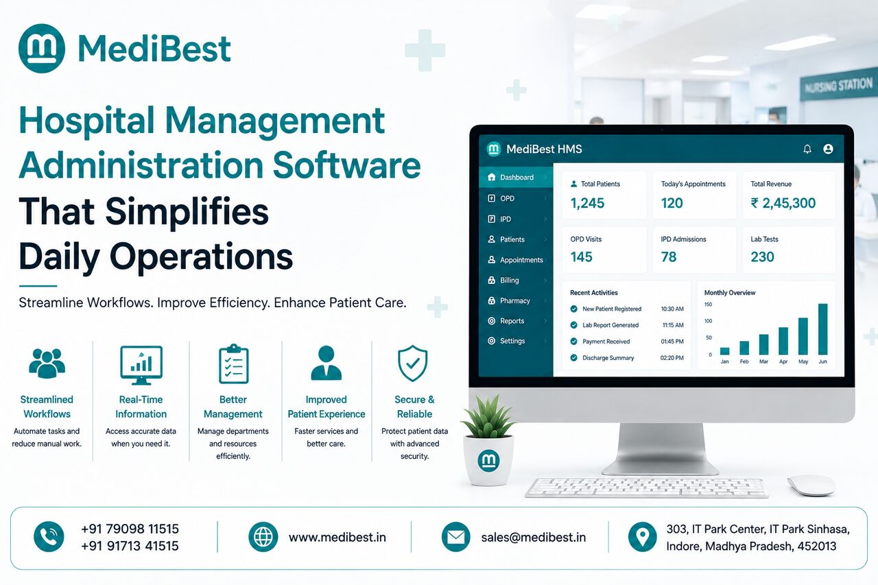 Indore, Web Design & Development, Hospital Management Administration Software That Simplifies Daily Operations