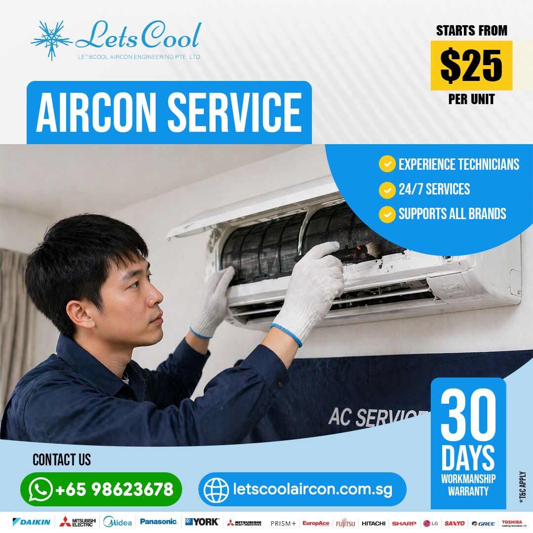 Singapore, Air Conditioners, SGD 25,  Aircon Servicing
