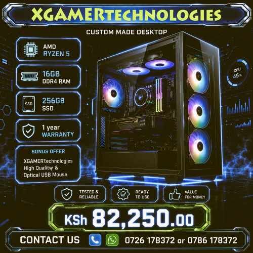 Nairobi, Electronics, KES 82250,  Bespoke Made AMD 5600G 16GB RAM Desktop PC