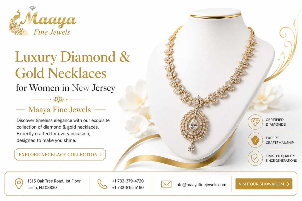 New York, Fashion & Design, Luxury Diamond & Gold Necklaces For Women In New Jersey | Maaya Fine Jewels