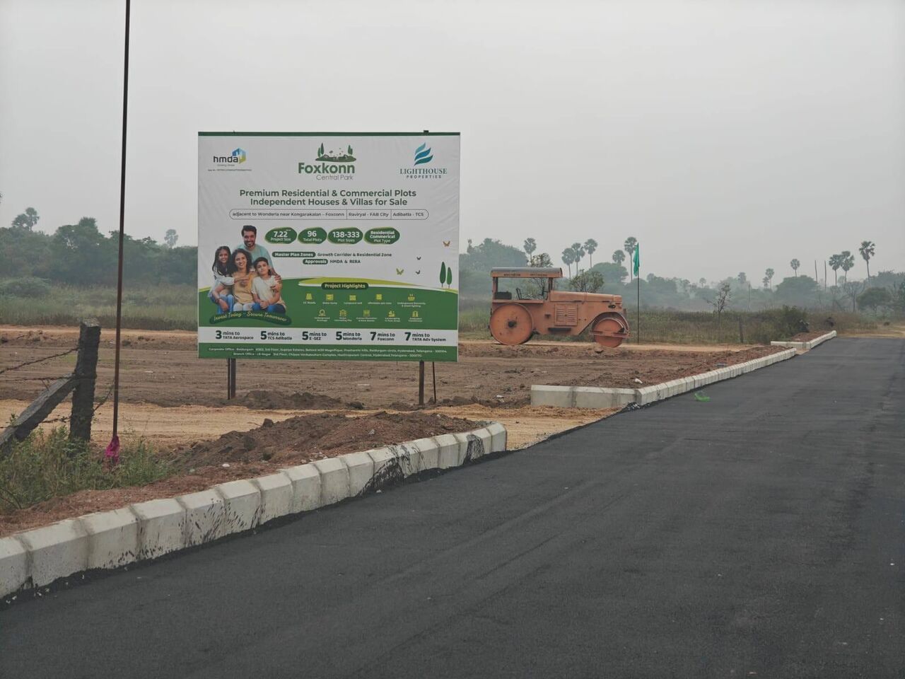Hyderabad, Residential Plots, INR 35000,  150 Sq. Yard,  Foxkonn Central Park &ndash; Premium Open Plots In Adibatla