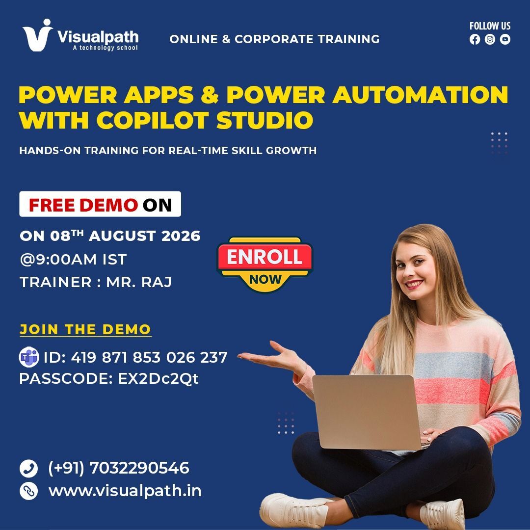 Hyderabad, Education, Power Apps & Power Automate Free Live Demo Online