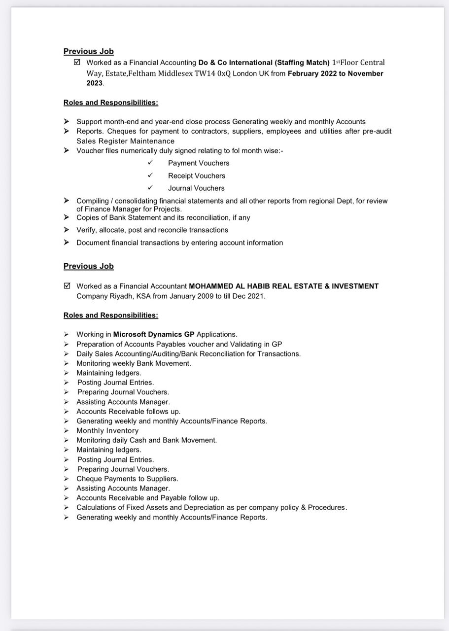 Jeddah, Job Seekers, Accountant Looking For Job Immediately Joining