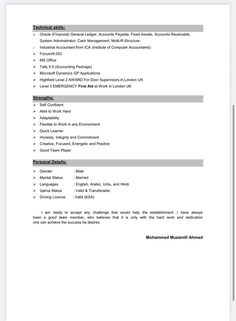 Jeddah, Job Seekers, Accountant Looking For Job Immediately Joining