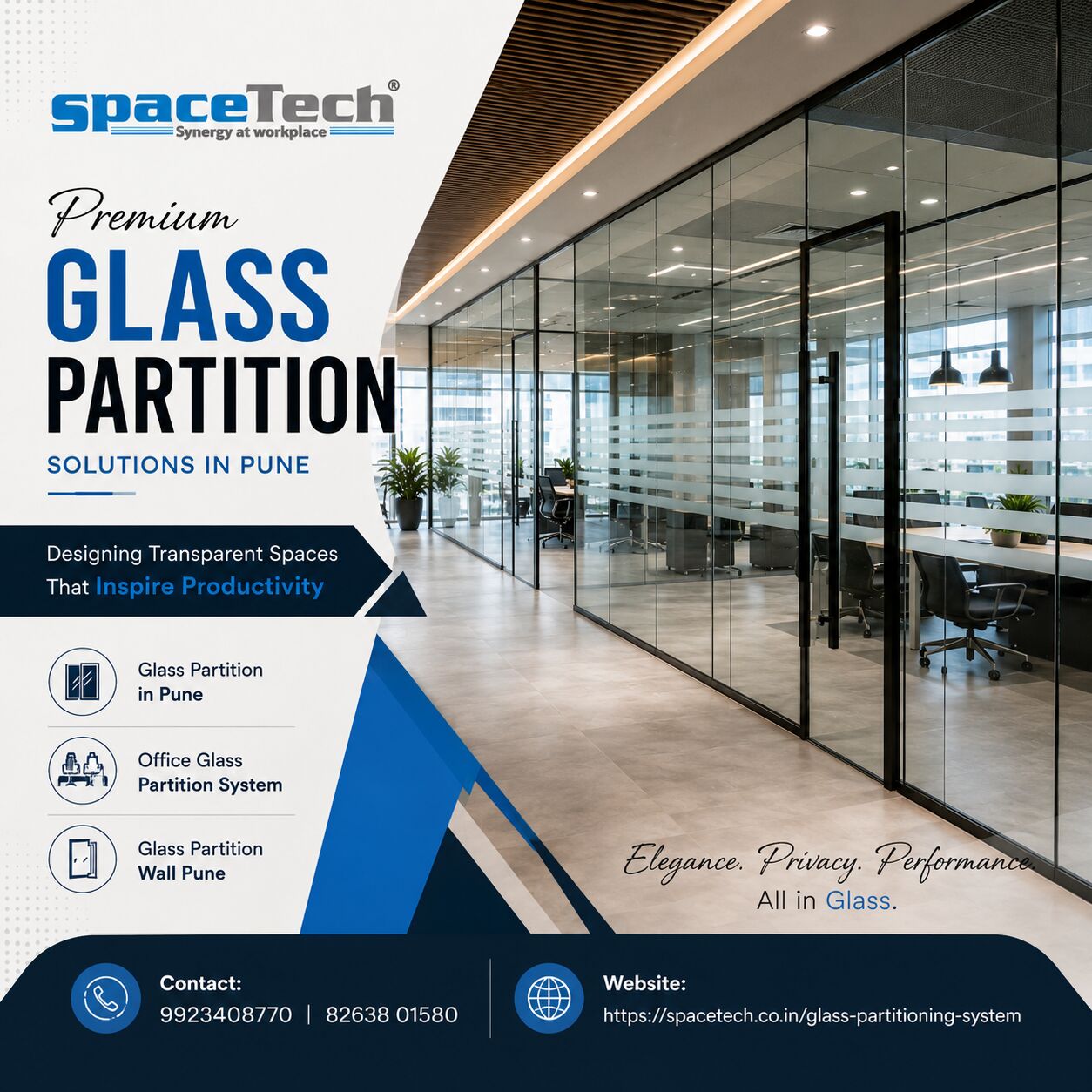 Mumbai, Interior Design, Glass Partition In Pune, Maharashtra - SpaceTech Interior