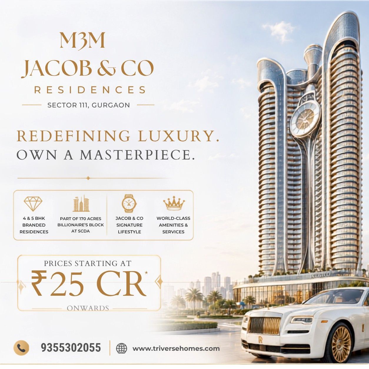 Gurgaon, Real Estate For Sale, INR 250000000,  4 BR,  6500 Sq. Feet,  Explore Jacob & Co Residences In Sector 111