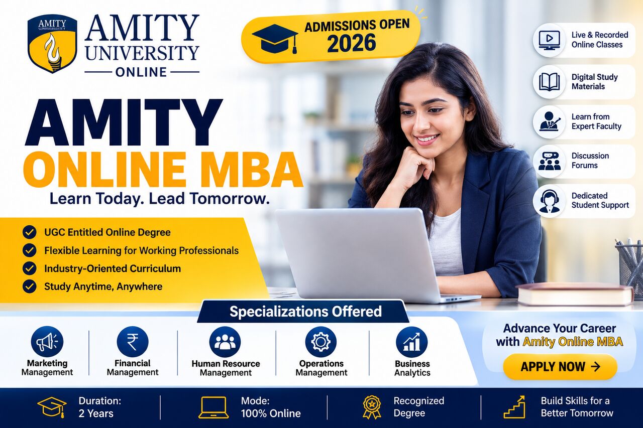 Pune, Education, Amity Online MBA 2026 &ndash; Fees, Eligibility, Admission & Specializations |Edulift