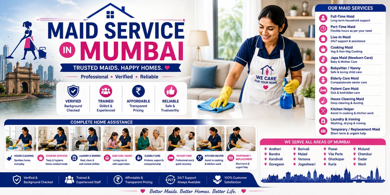 Mumbai, Business, Maid Service In Mumbai &ndash; Everyday Household Support Made Easy