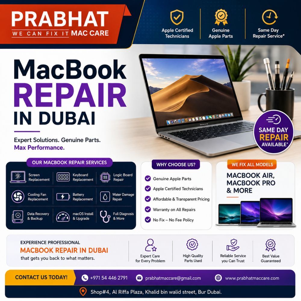 Bur Dubai, Appliance Repair, Quick MacBook Repair In Dubai For Business And Personal Devices