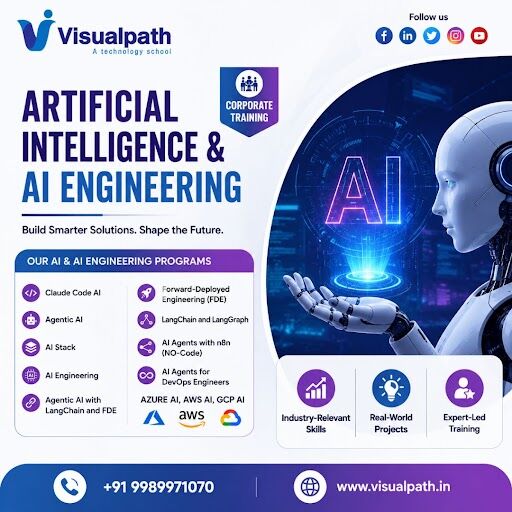 Hyderabad, Lessons Offered, Visualpath Corporate Online Training For AI Engineers