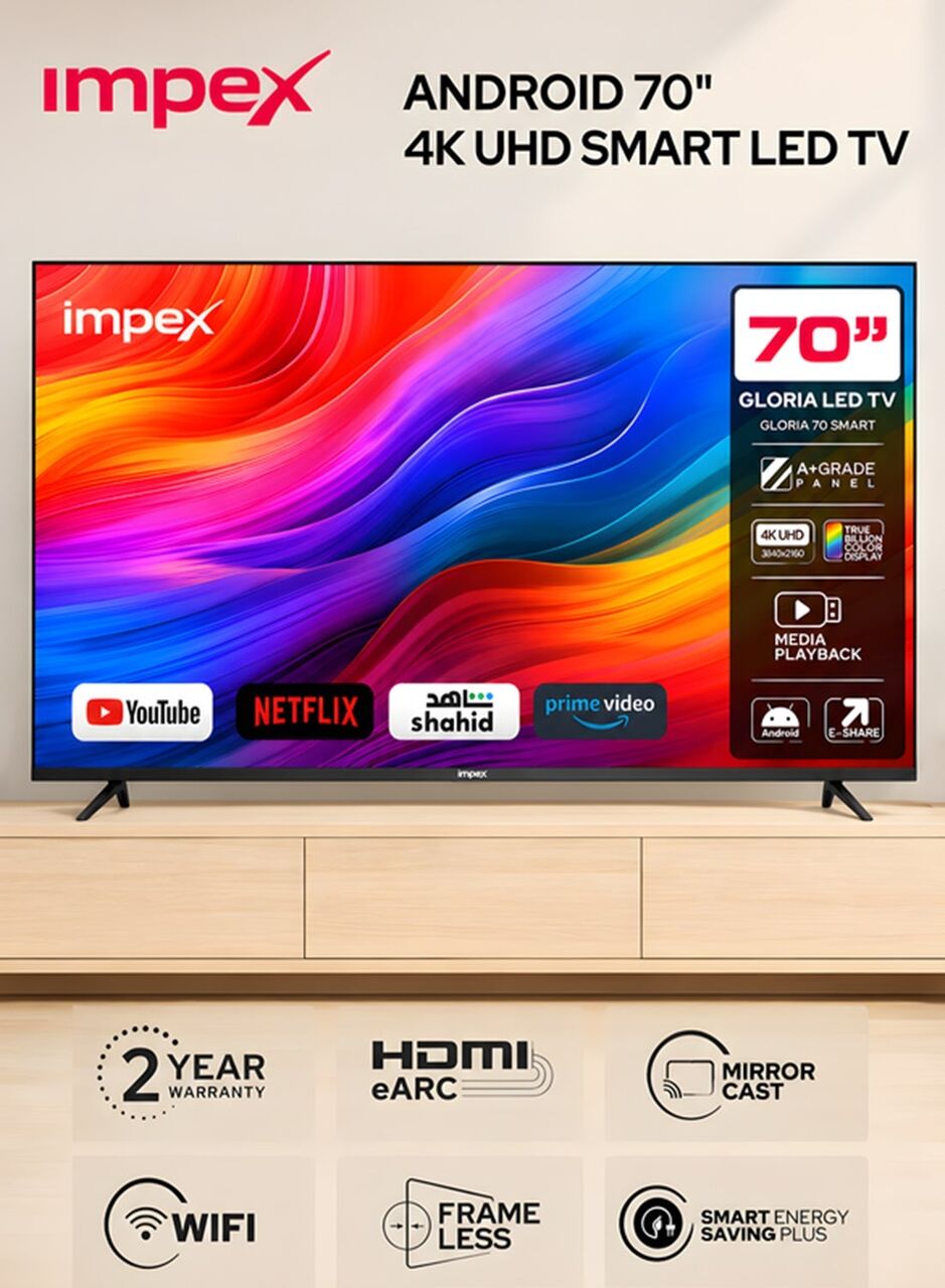 Khobar, Appliances, SAR 1300,  Impex Fiesta 70 Smart TV