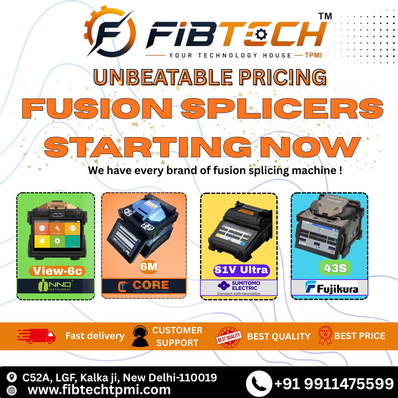 New Delhi, Machinery, INR 50,  Latest Splicing Machine Price For FTTH And Telecom Projects