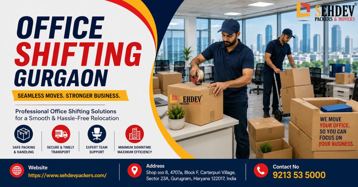 Gurugram, Business, Office Shifting Gurgaon