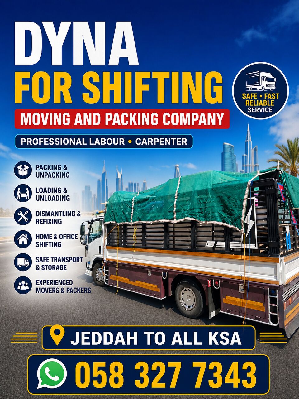 Jeddah, Household, MOVING AND PACKING COMPANY PROFESSIONAL LABOUR🌀 CARPENTER HOUSE MOVING.....