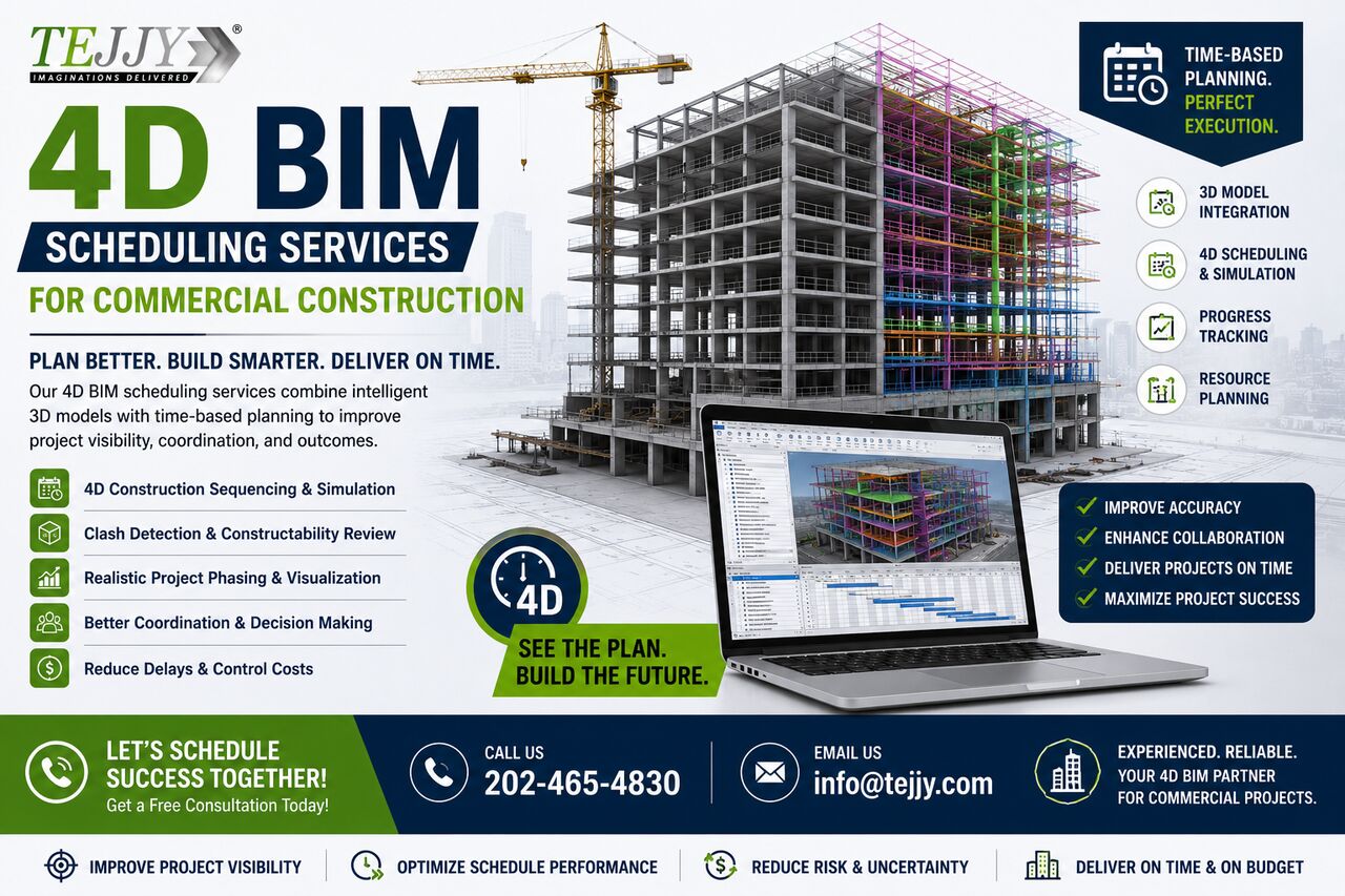 New York, Construction, Professional 4D BIM Simulation Services For Contractors USA | Tejjy Inc.