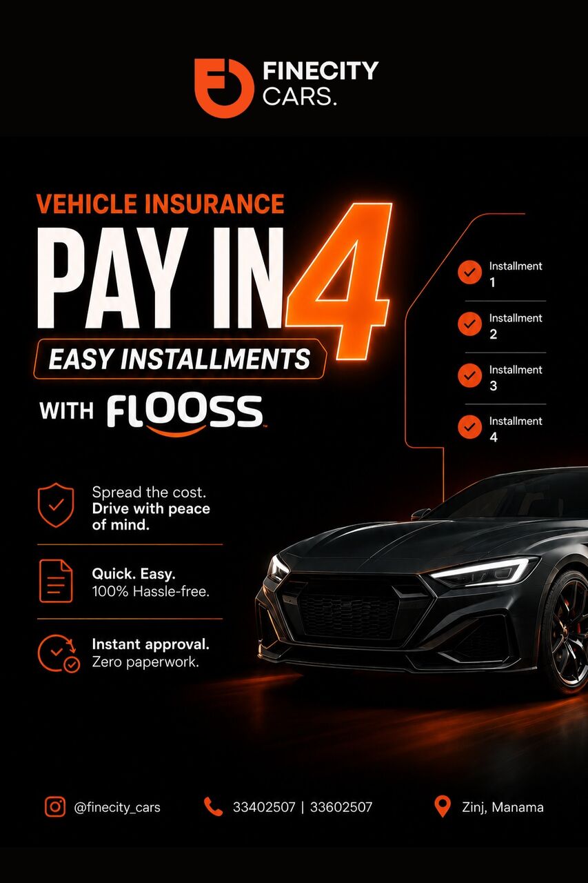 Manama, Automotive, Vehicle Insurance In Bahrain &ndash; Pay In 4 Easy Installments With FLOOSS