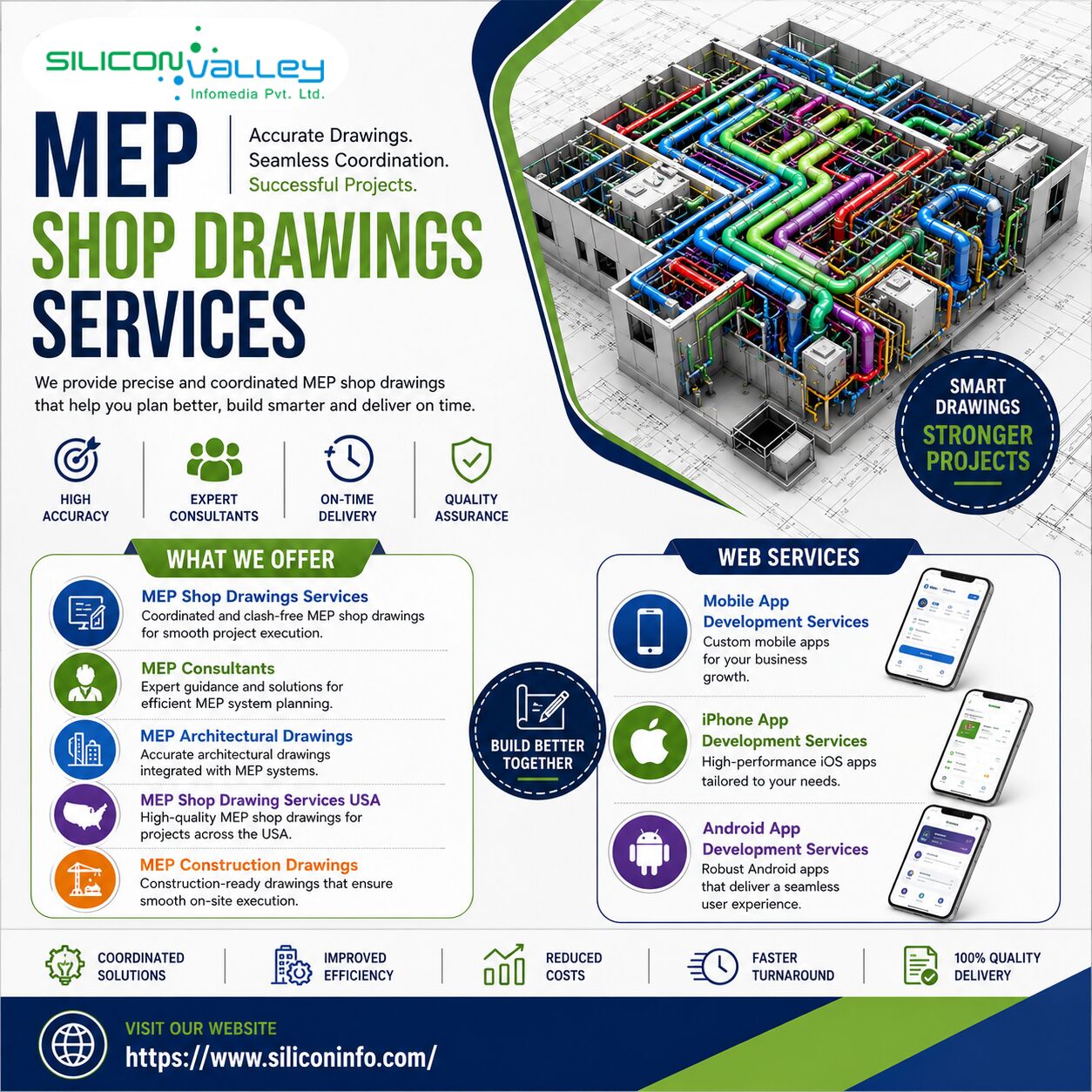 Washington DC, Construction, Detailed MEP Shop Drawing Services In The USA AEC Projects