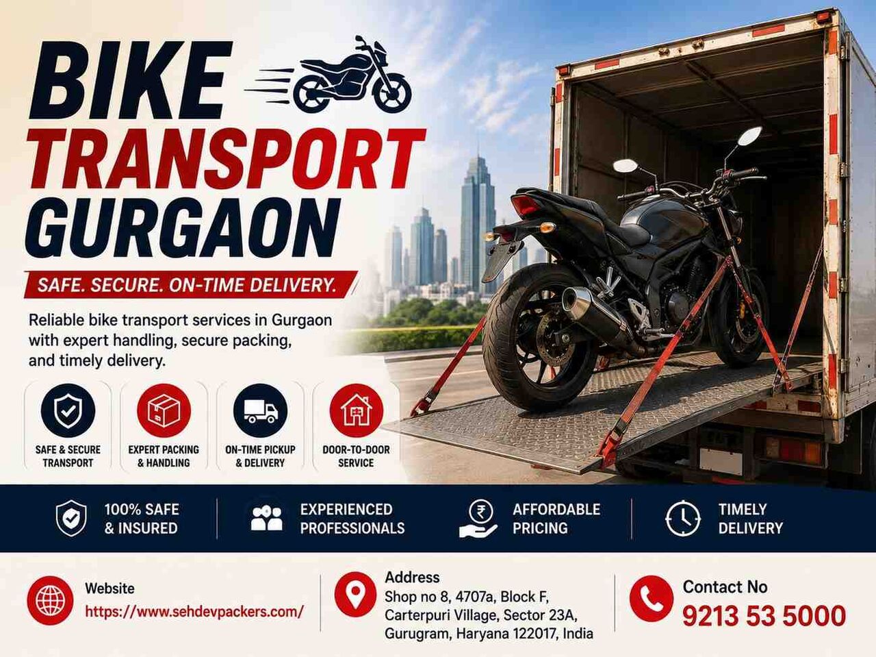 Gurugram, Business, Bike Transport Gurgaon