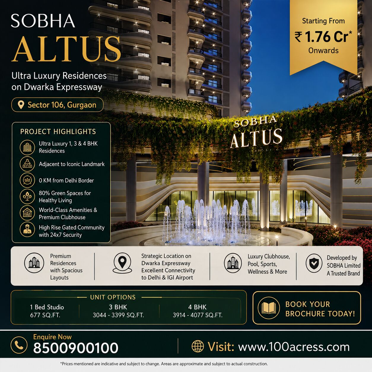 Gurgaon, Real Estate, Sobha Altus Gurgaon | Ultra Luxury Apartments In Sector 106