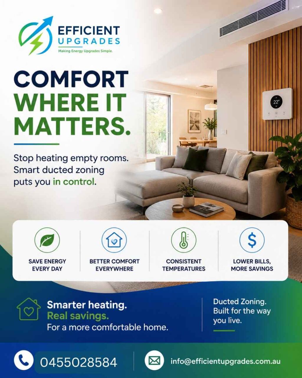 Melbourne, Electronics, AUD 4999,  Save Energy With Smart Ducted Zoning