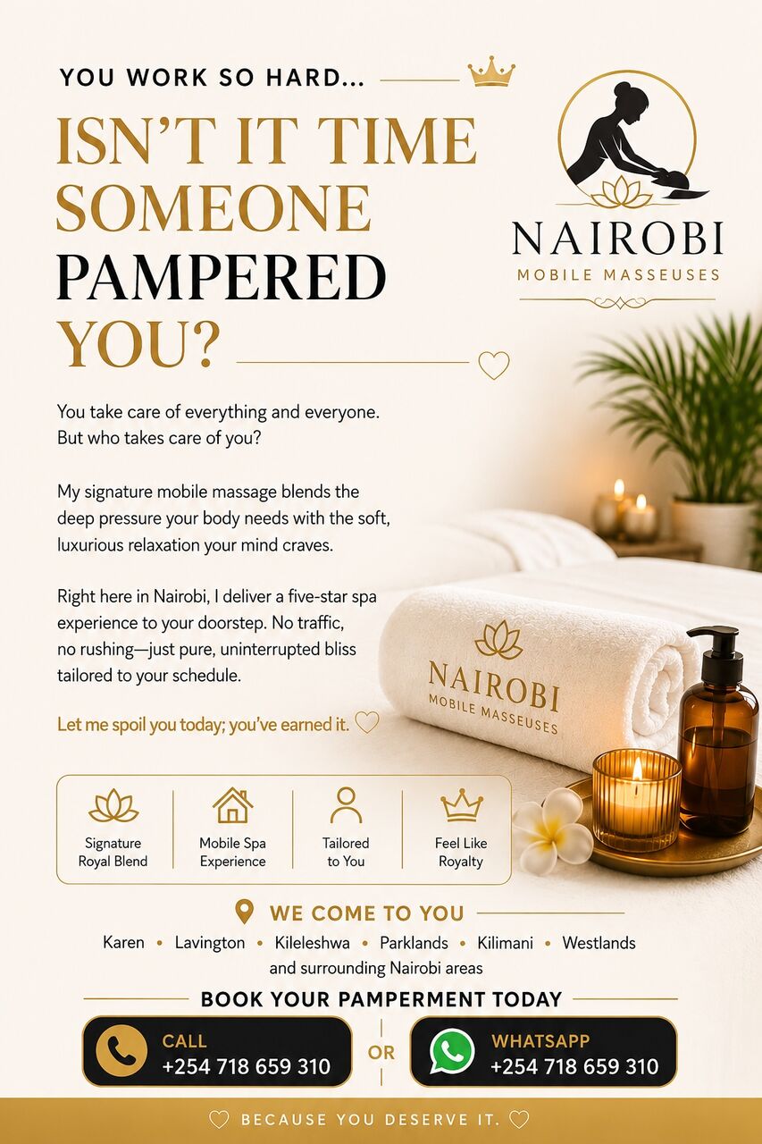 Nairobi, Beautician, Royal Full Body Massage Offered Within Nairobi +254718659310