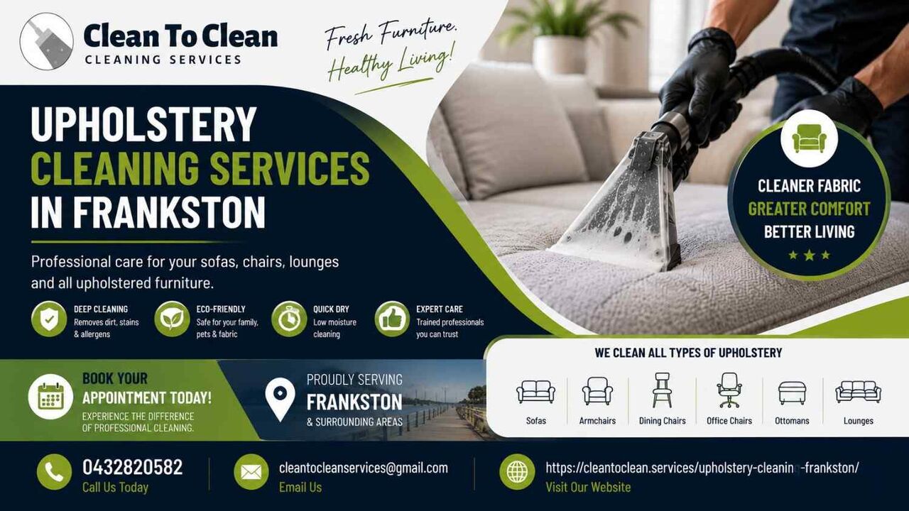 Sydney, Cleaning, Upholstery Cleaning Services In Frankston
