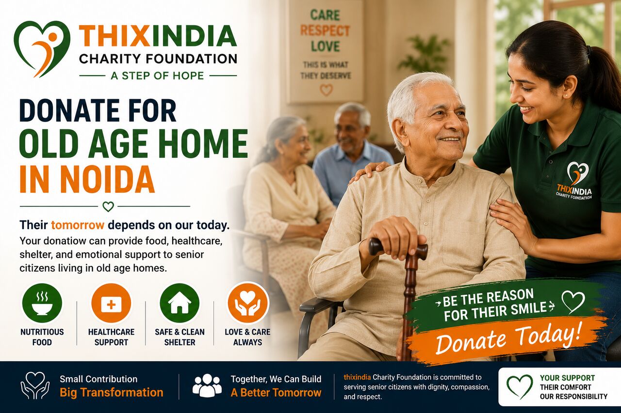 Noida, General, Donate For Old Age Home In Noida | Support Senior Citizens | Thixindia