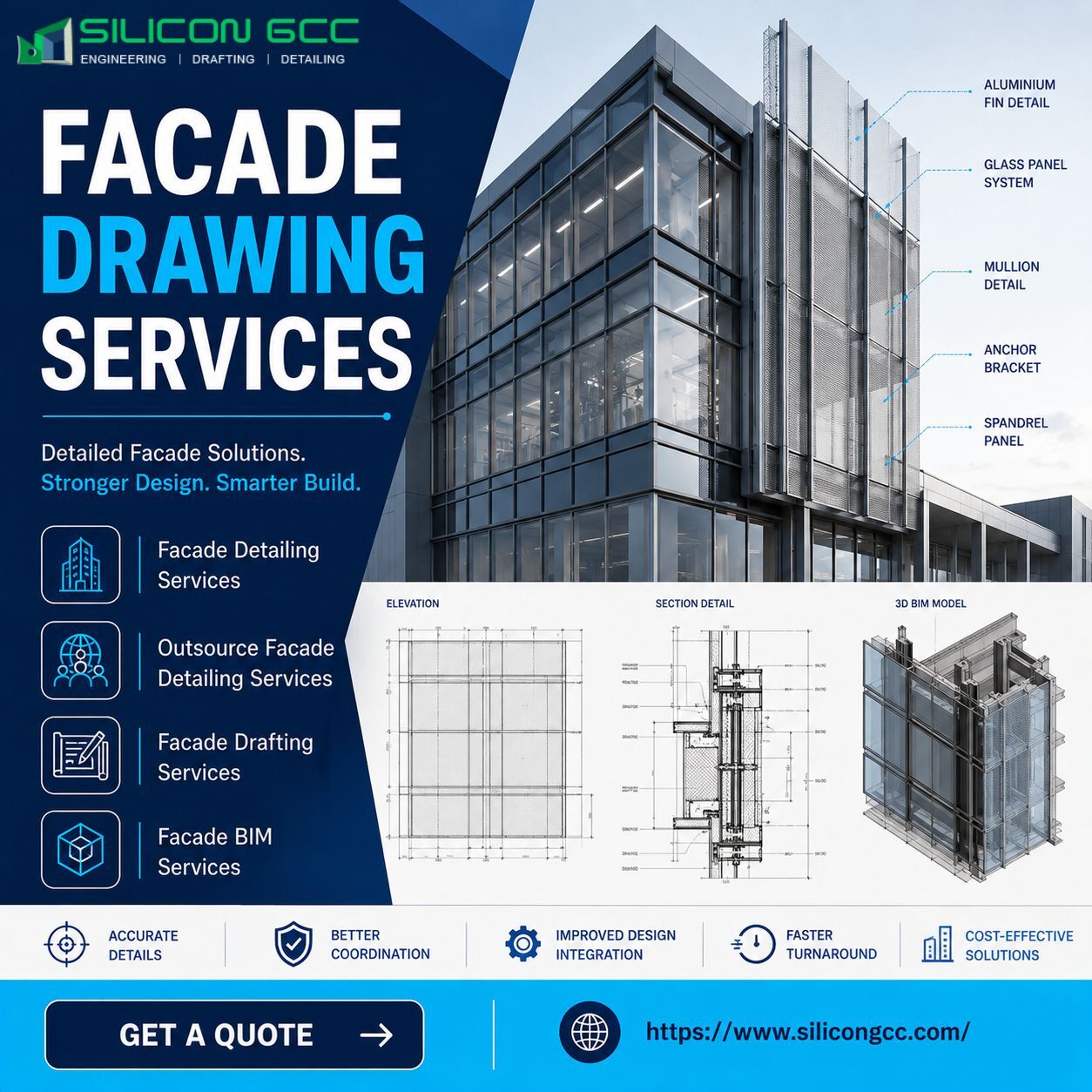 Abu Dhabi, Construction, Facade Drawing Services In Abu Dhabi, UAE